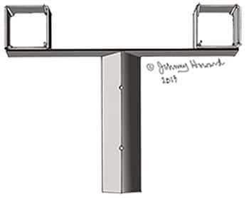 Illustration of custom made turkey shoot target holder